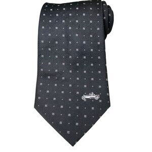 Asian Chinese Korean RARE Necktie Tie Men's Black Vintage Car 58" Polyester